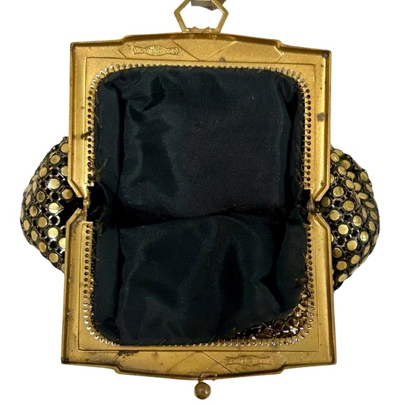Vintage Whiting & Davis Gold Mesh Wristlet Evening Bag - Picture 5 of 6